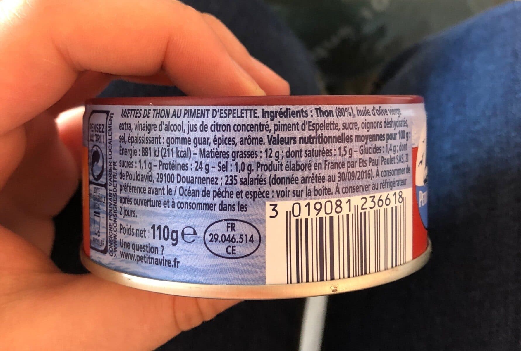 Petit Navire Le mariné piment d'espelette packshot