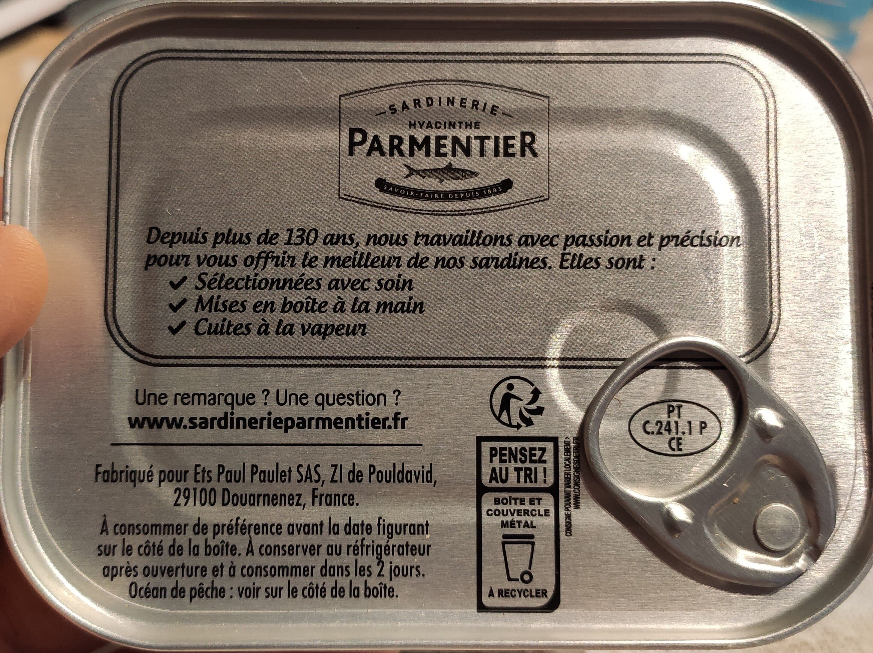 Parmentier Sardines à l'huile d'olive et herbes de Provence packshot