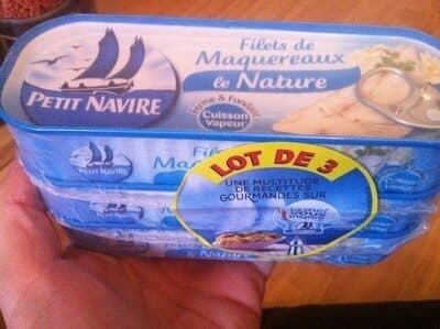 Petit Navire Filets de Maquereaux le Nature (lot de 3) packshot