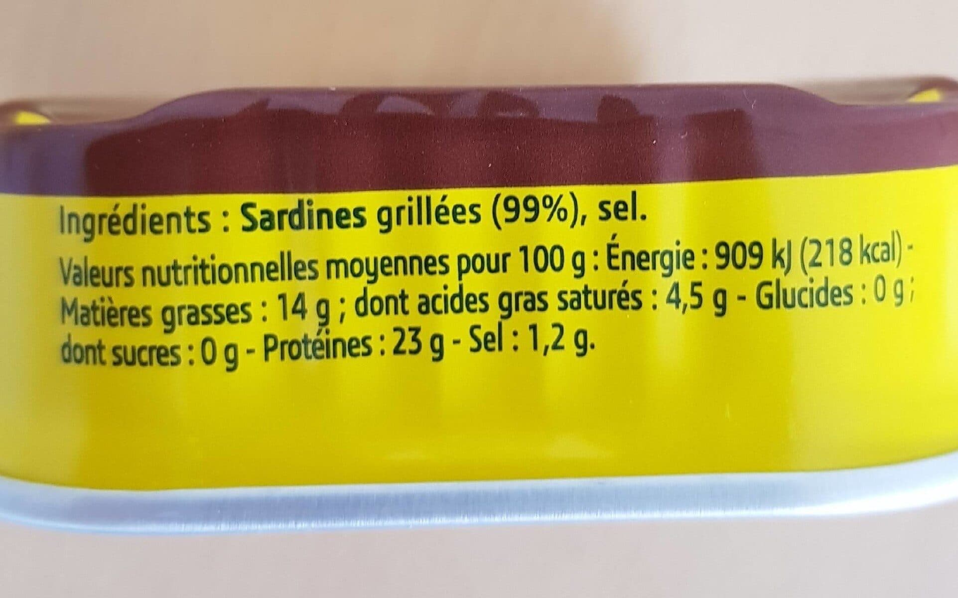 Parmentier Sardines grillées finement salées packshot