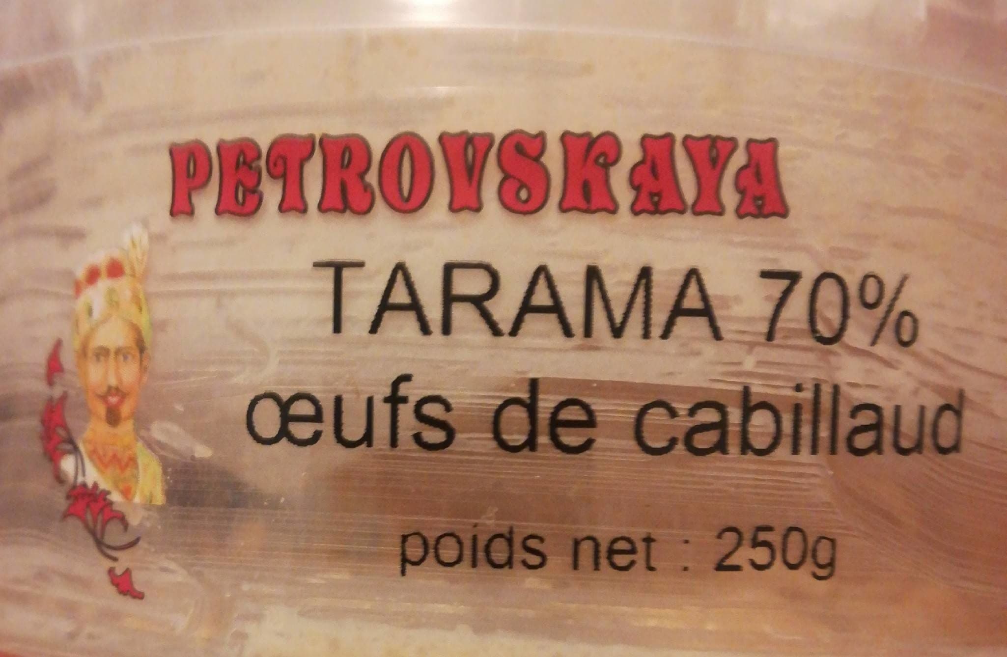 Petrovskaya Tarama 70% œufs de cabillaud packshot