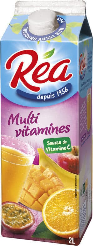 REA Boisson rafraîchissante Multifruits. packshot