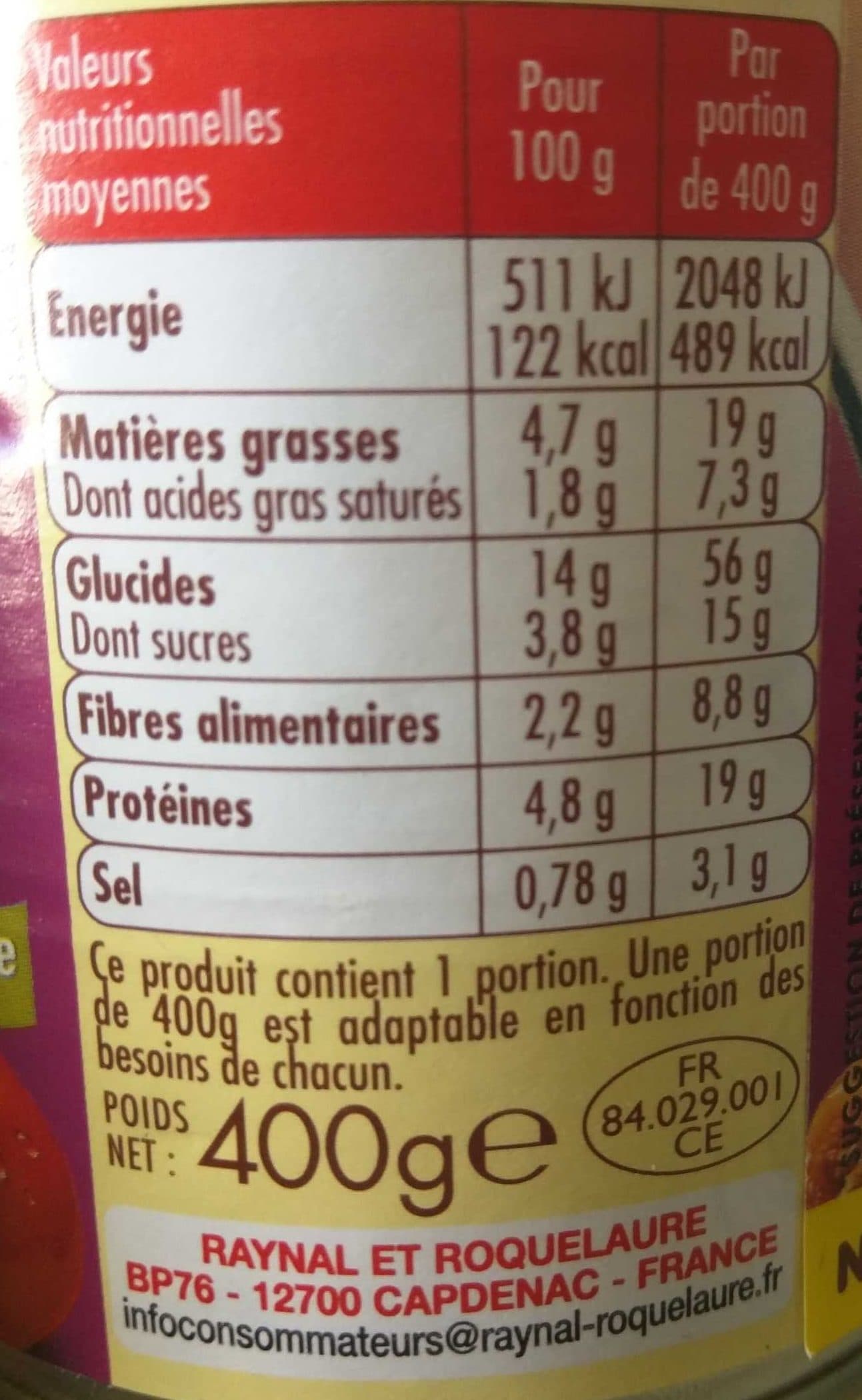Zapetti Cannelloni Pur Bœuf packshot