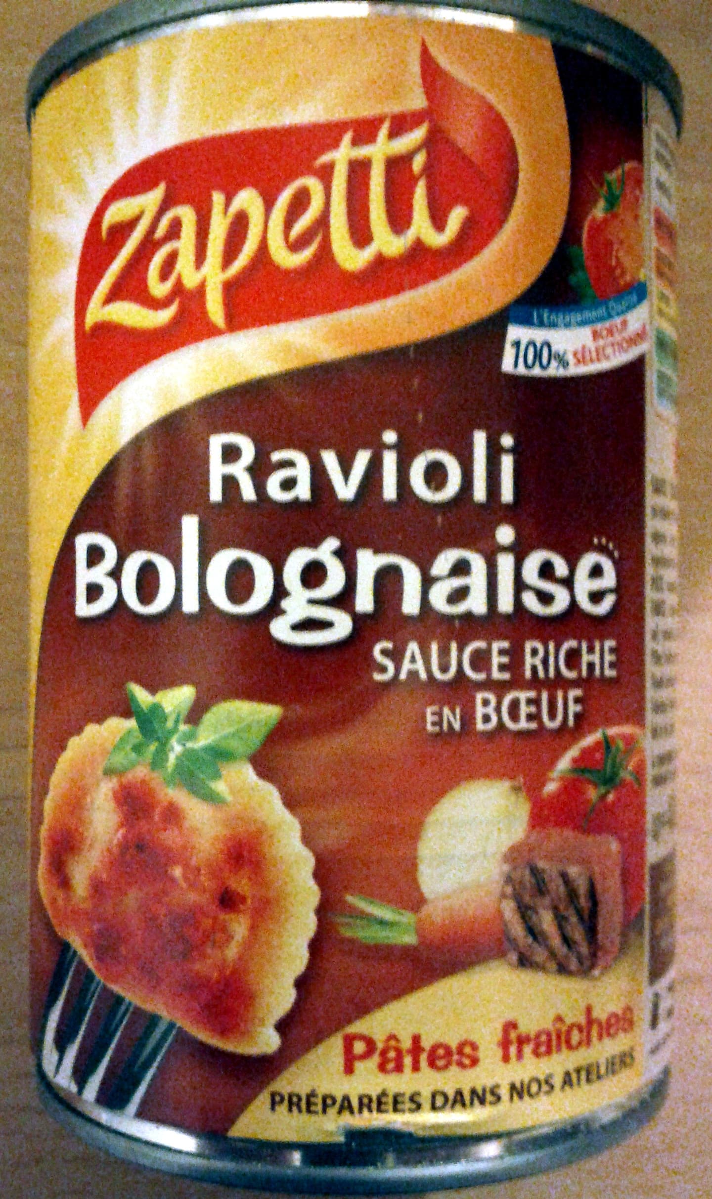 Zapetti Ravioli Bolognaise (Sauce Riche en Bœuf) packshot