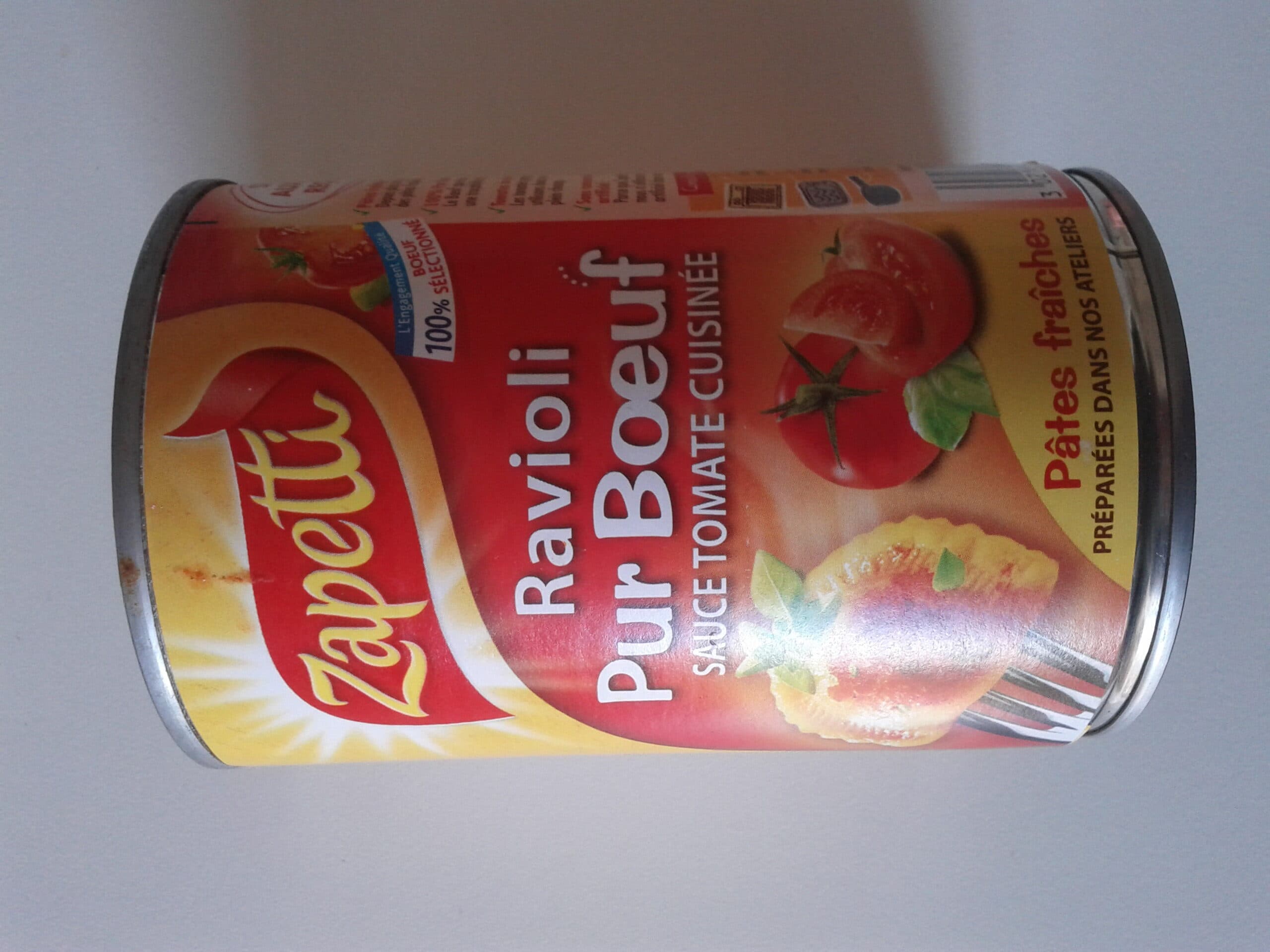 Zapetti Ravioli Pur Bœuf (Sauce Tomate Cuisinée) packshot