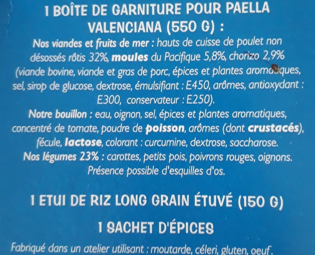 Zapetti Paella Valenciana - Poulet, Fruits de mer, Chorizo - (2 Pers.) packshot