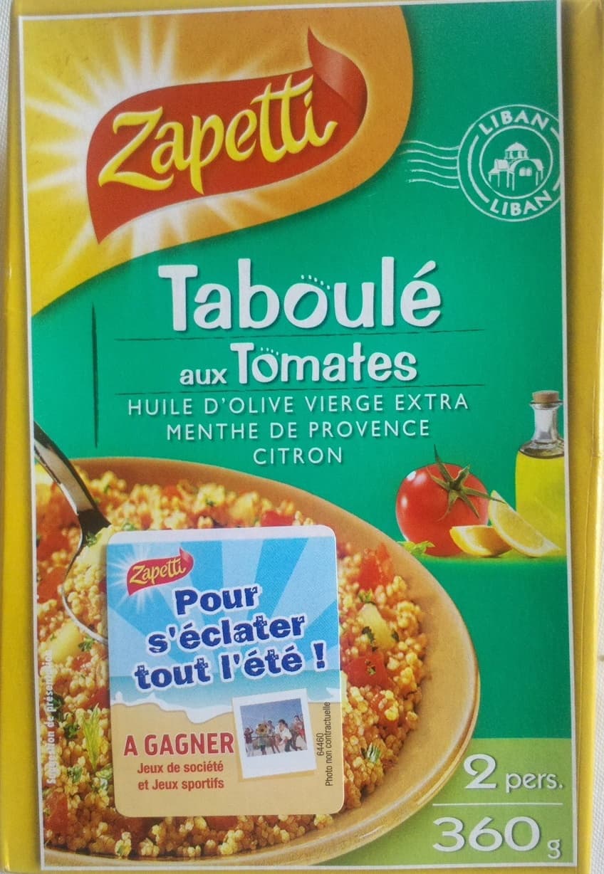 Zapetti Taboulé aux Tomates packshot