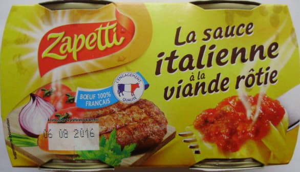 Zapetti La sauce italienne à la viande rôtie packshot