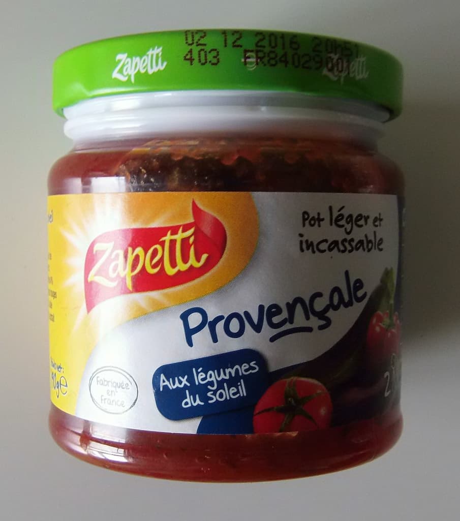 Zapetti Provençale Aux légumes du soleil packshot