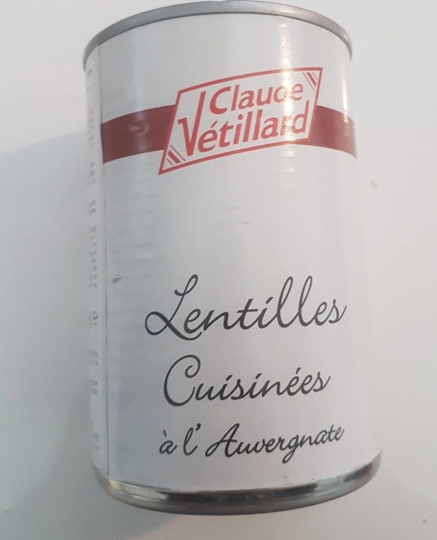 Claude Vétillard Lentilles cuisinées à l'Auvergnate packshot