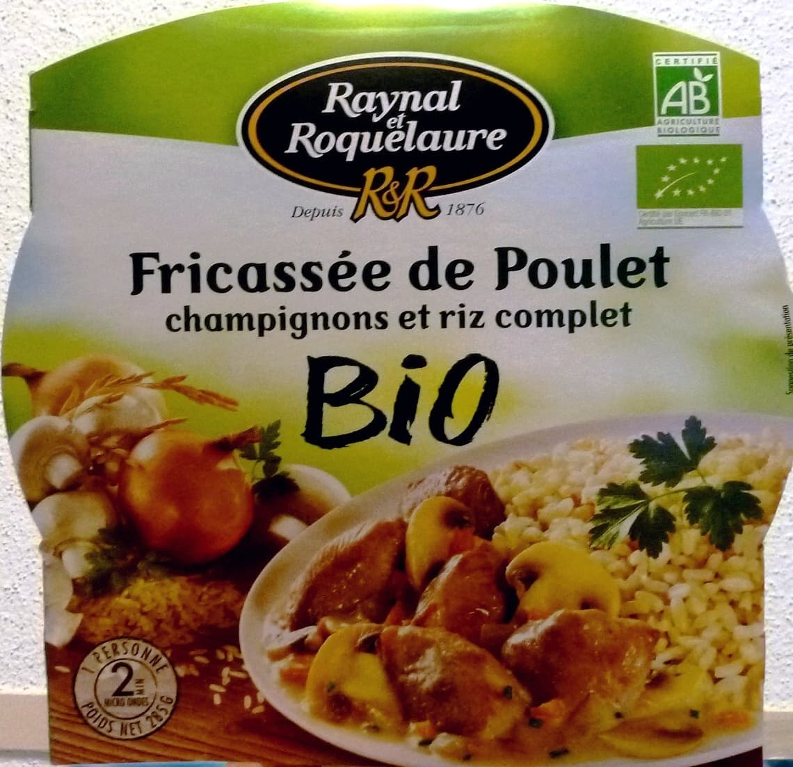 Raynal et Roquelaure Fricassée de Poulet champignons et riz complet BIO packshot