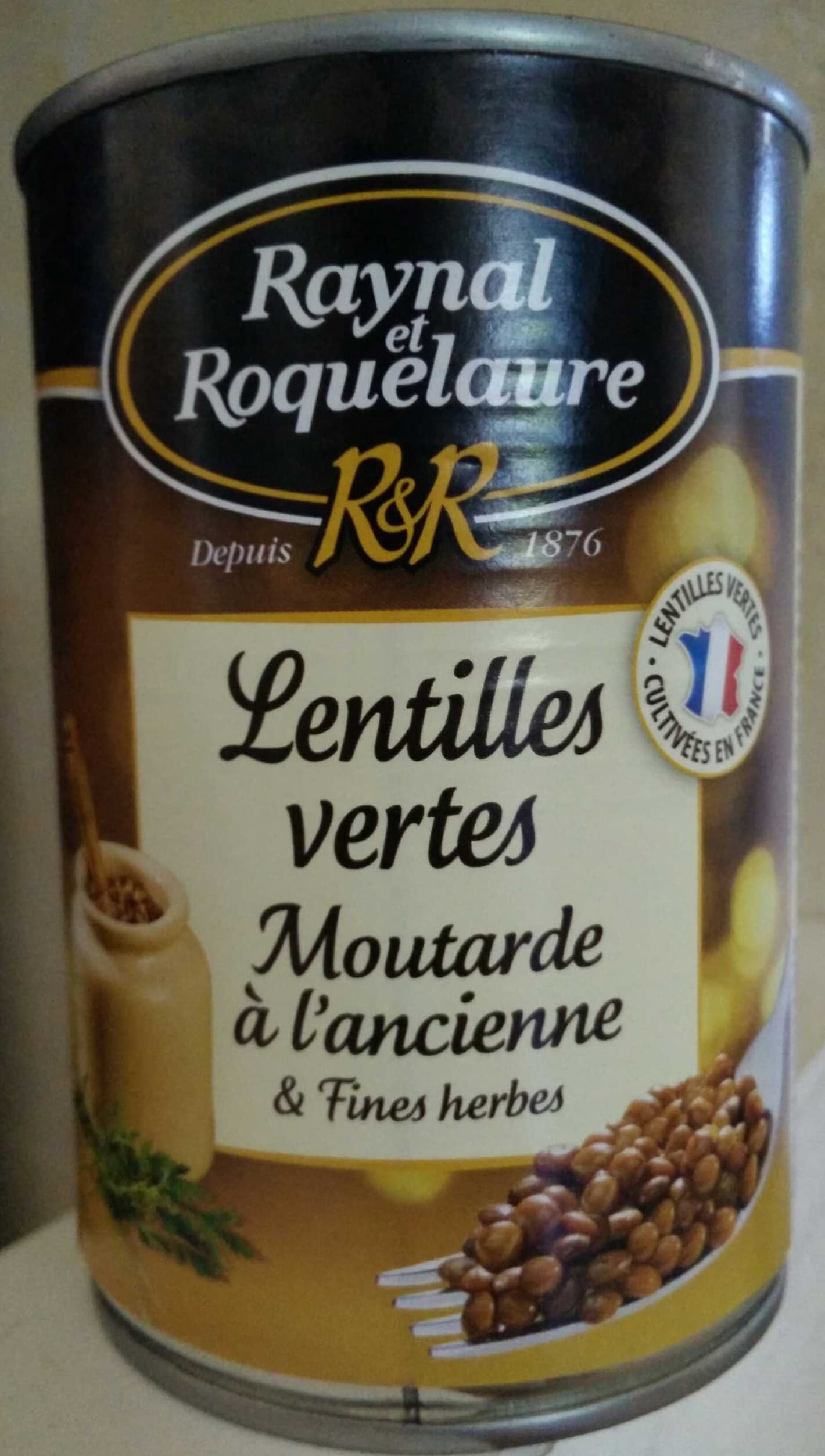 Raynal et Roquelaure Lentilles vertes Moutarde à l'ancienne & Fines herbes packshot