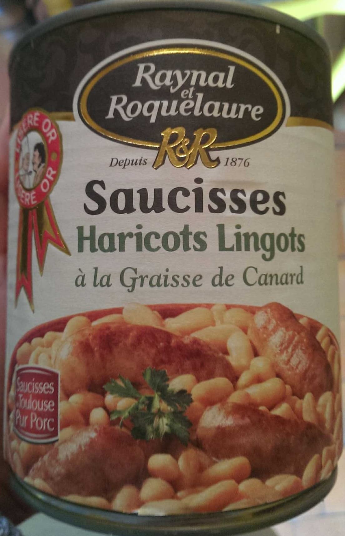 Raynal et Roquelaure Saucisses Haricots Lingots à la graisse de Canard packshot