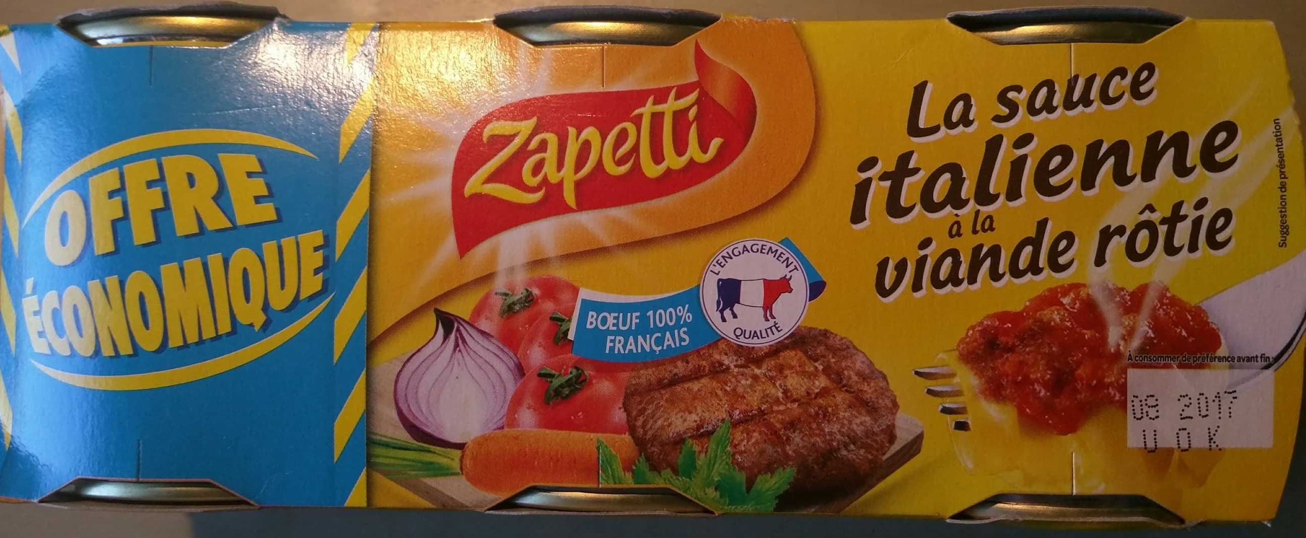 Zapetti La sauce italienne à la viande rôtie packshot