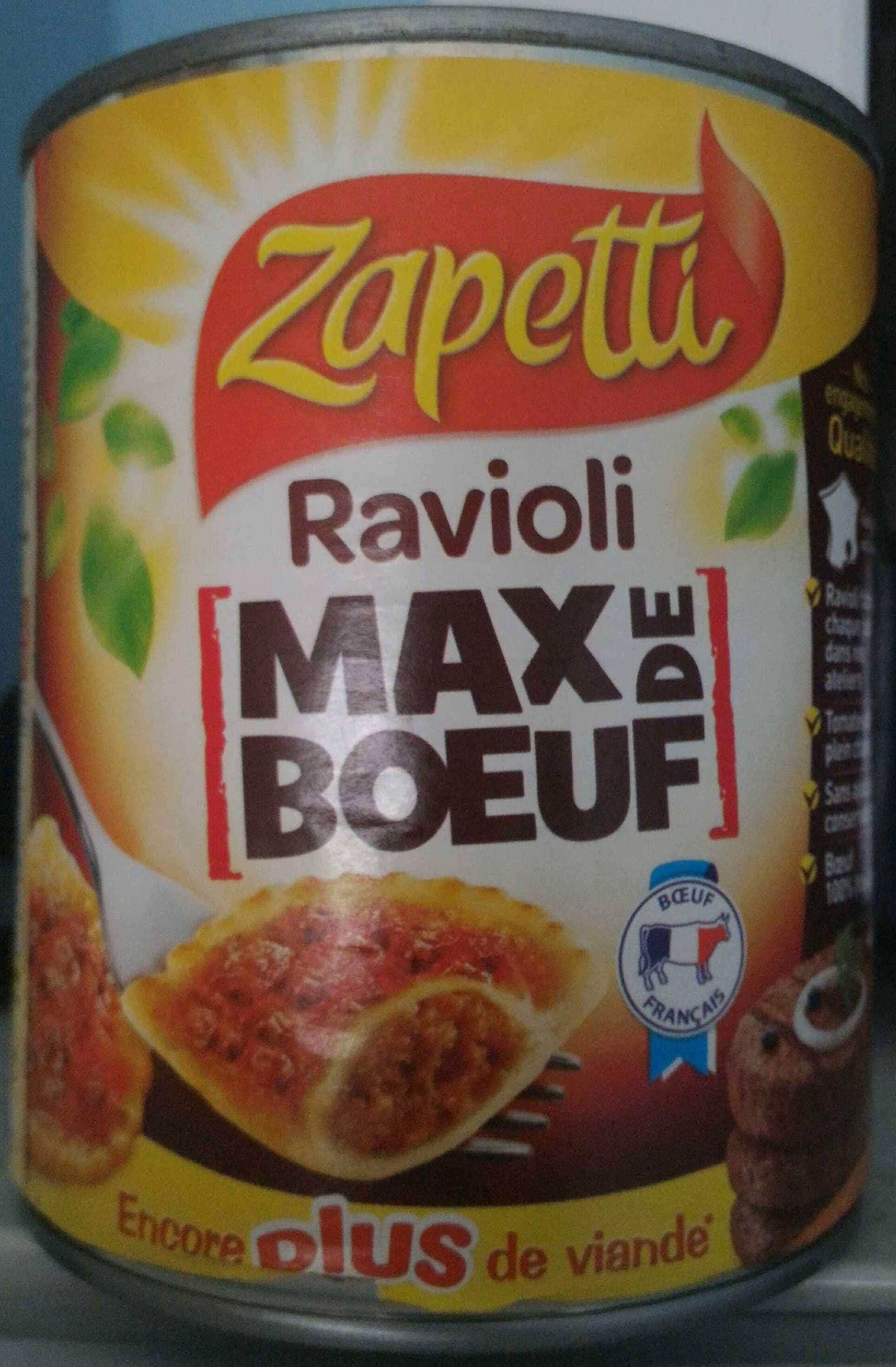 Zapetti Raviolis "Max de Boeuf" packshot