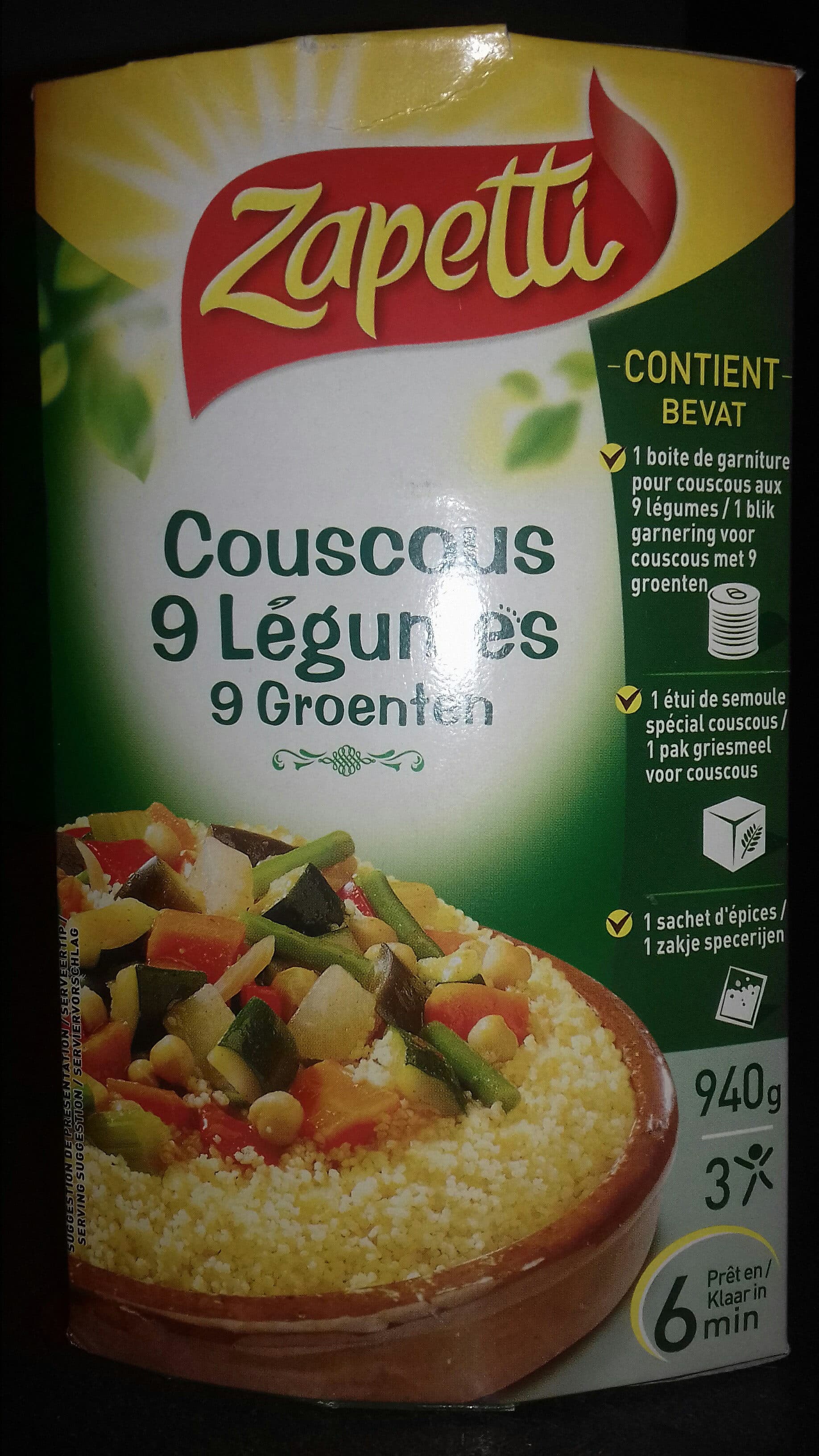 Zapetti Couscous aux 9 legumes ZAPETTI packshot