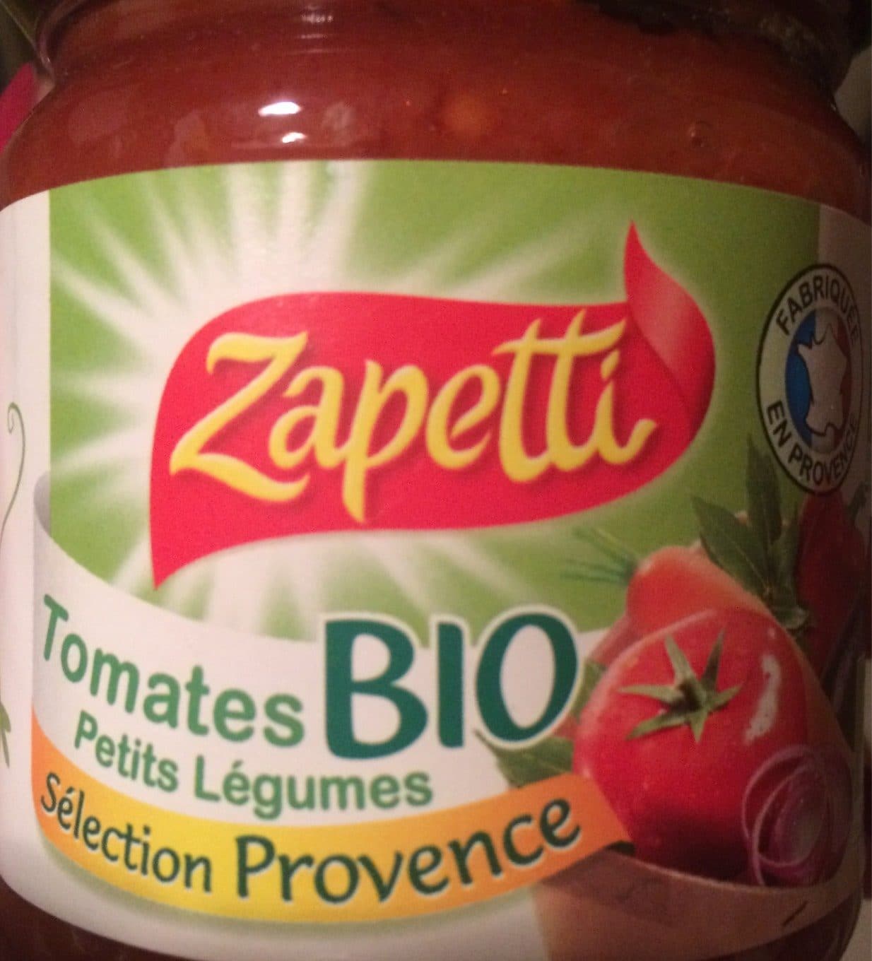 Zapetti Sauce tomate bio petit legume selection provence packshot