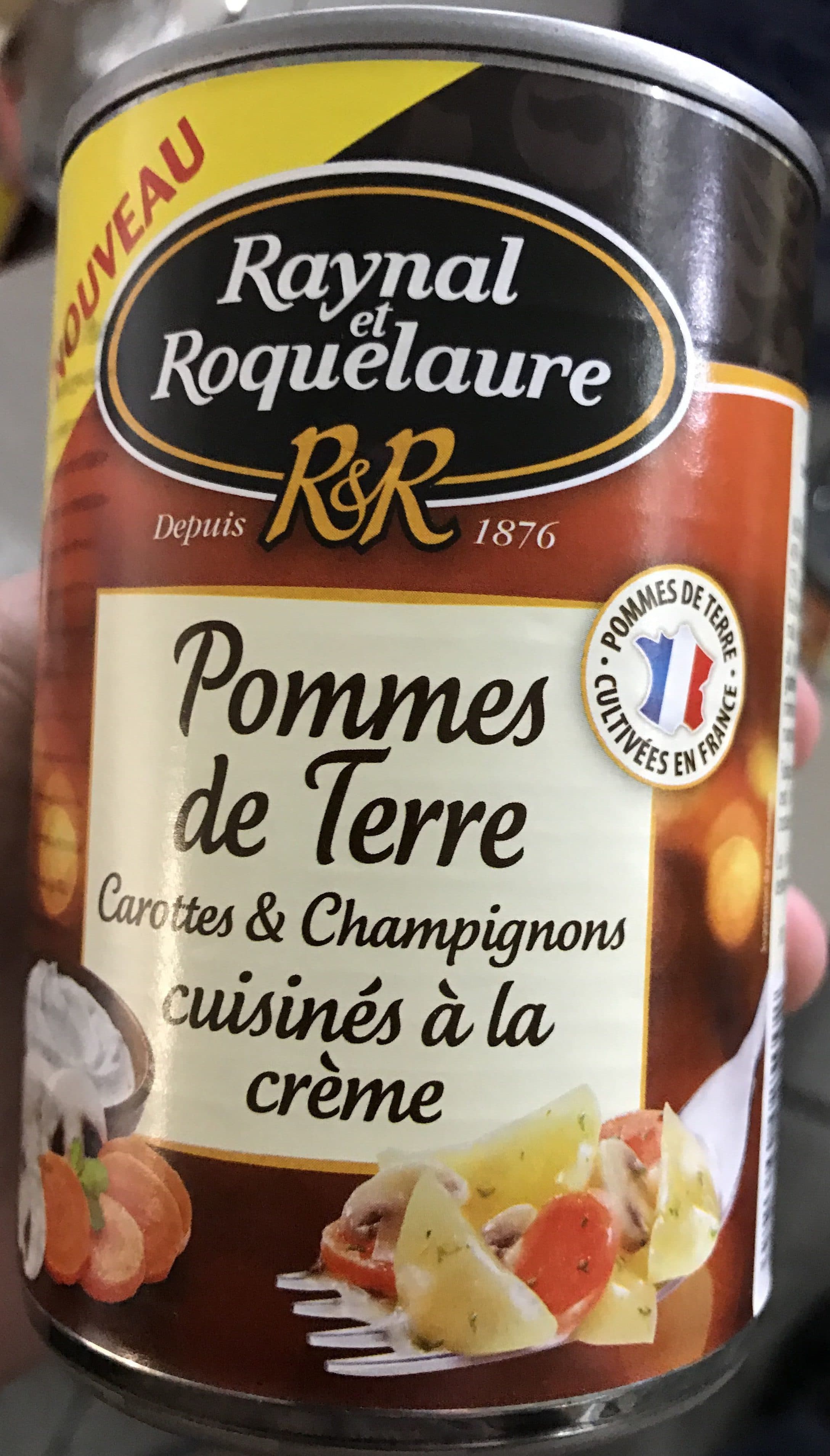 Raynal et Roquelaure Pommes de Terre Carottes & Champignons cuisinés à la crème packshot