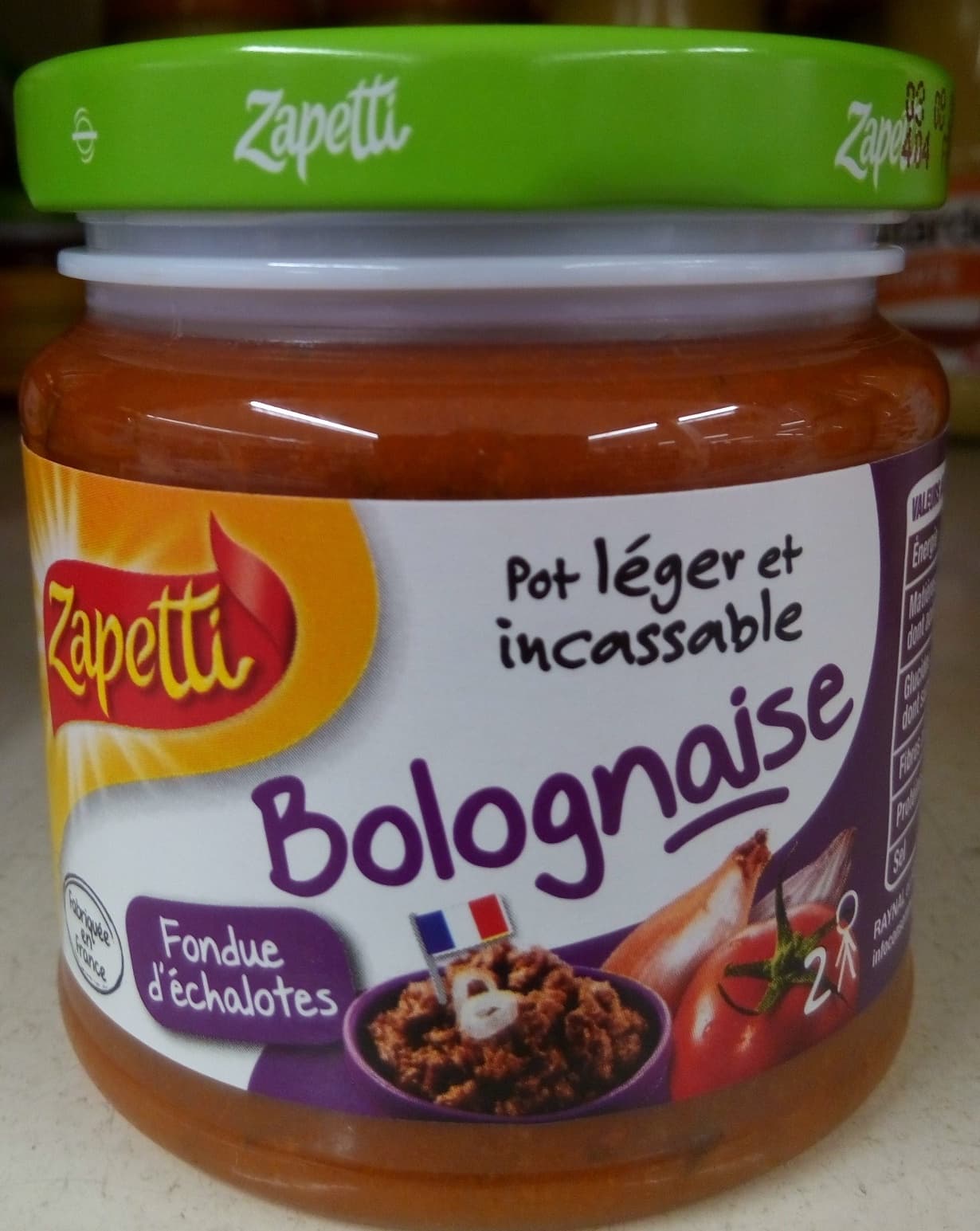 Zapetti Bolognaise Fondue d'échalotes packshot