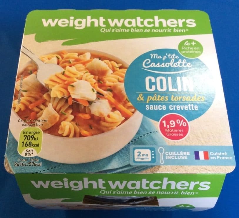 Weight Watchers Colin & pâtes torsades sauce crevette 1,9% M.G. packshot