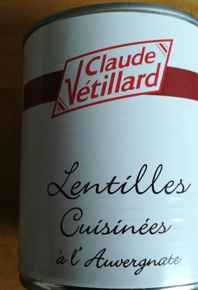 Claude Vétillard Lentilles cuisinées à l'auvergnate packshot