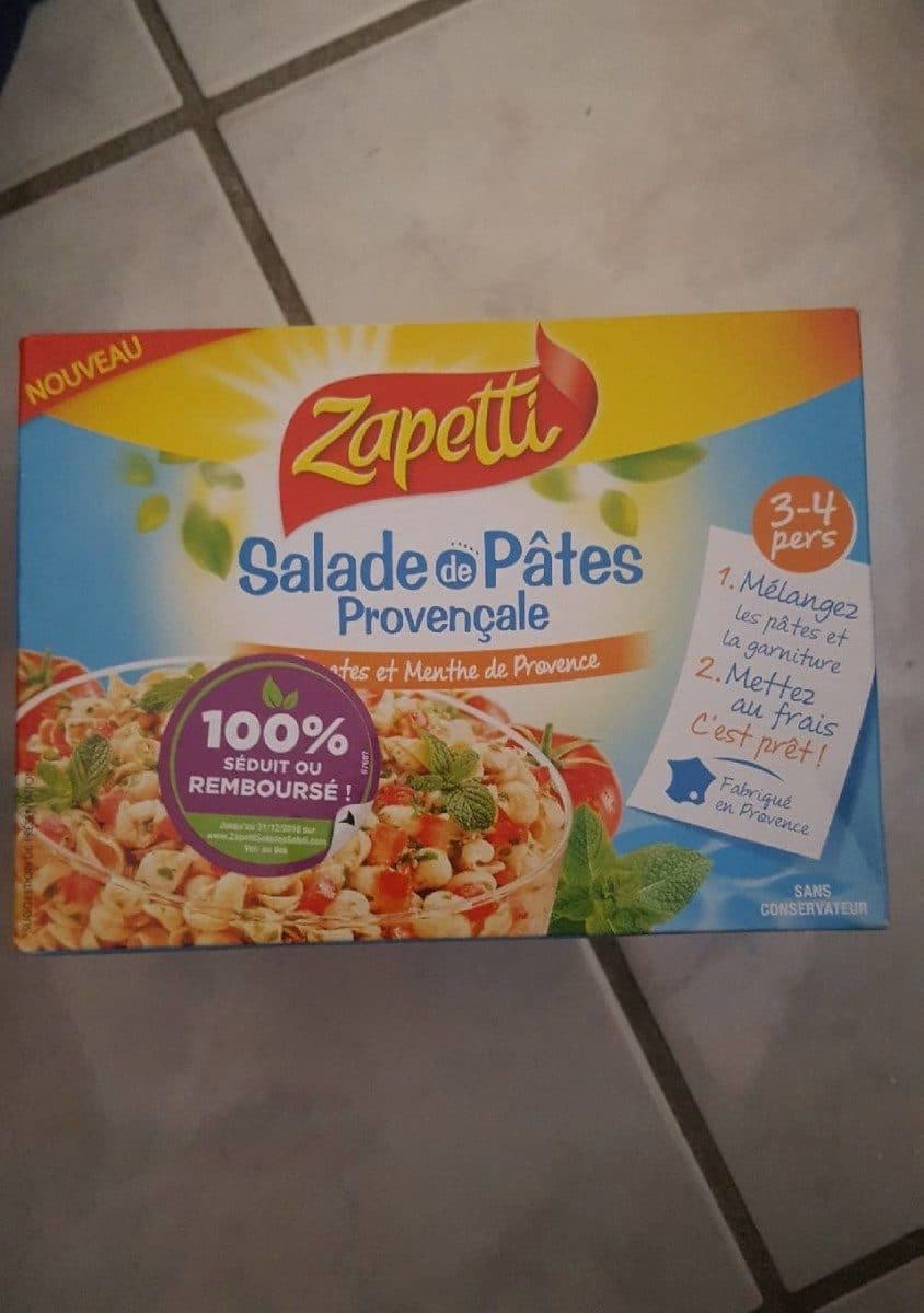 Zapetti Salade de pâtes provençale packshot