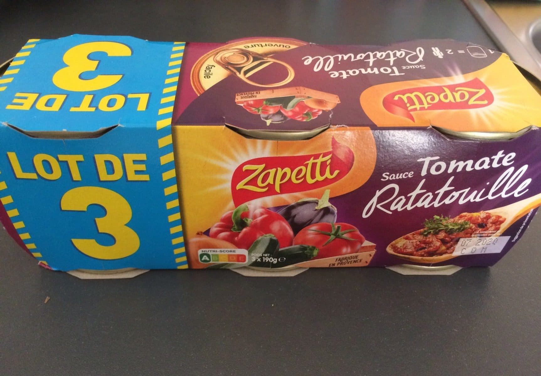 Zapetti Sauce tomate Ratatouille packshot