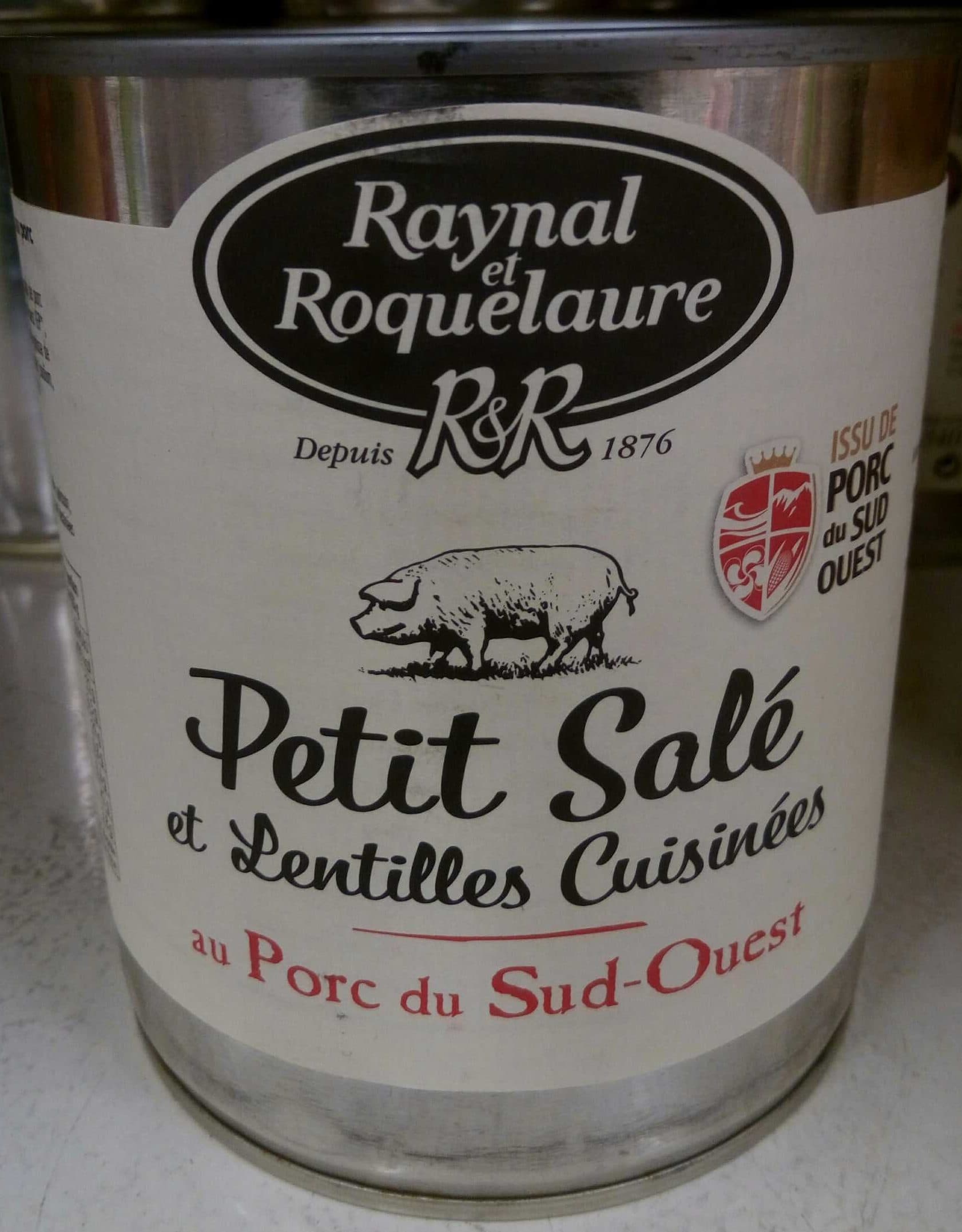 Raynal et Roquelaure Petit Salé et Lentilles Cuisinées au Porc du Sud-Ouest packshot