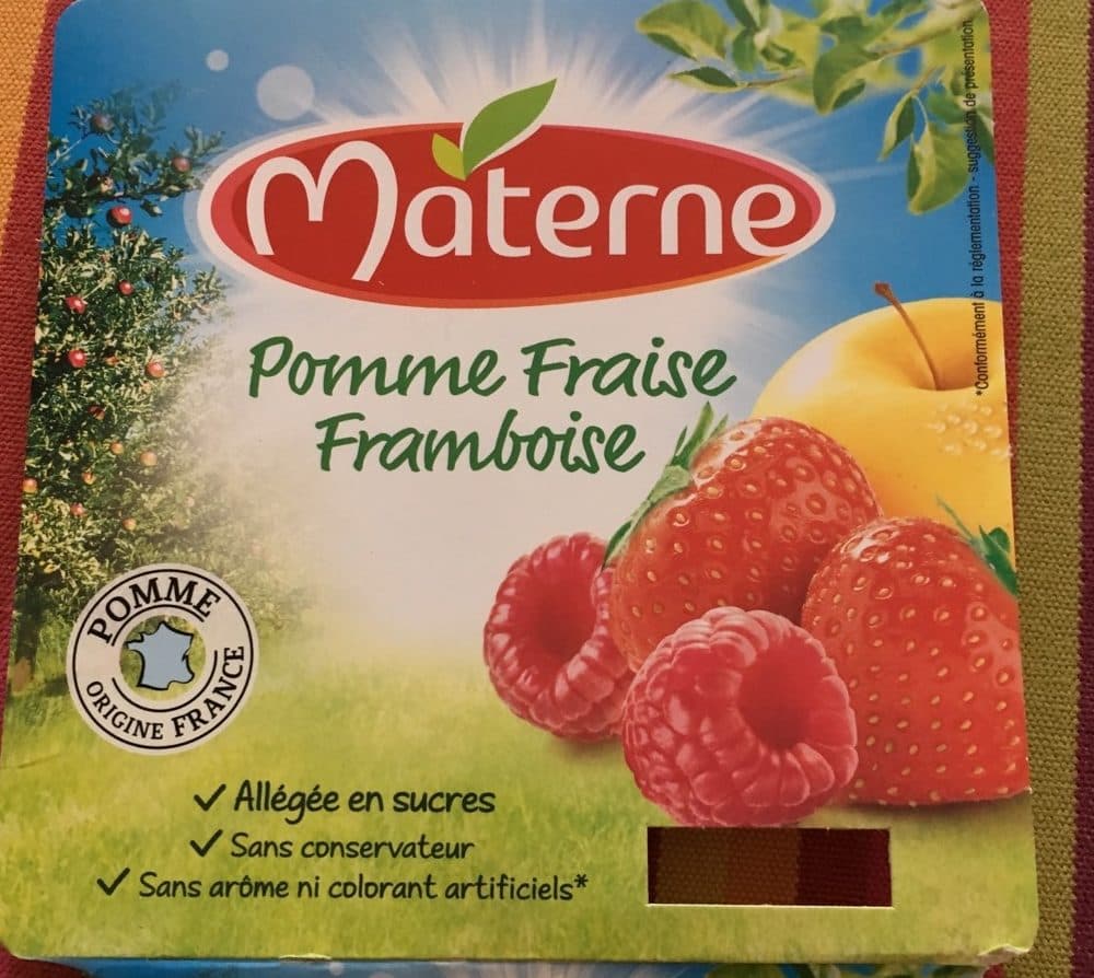 Materne Compotes pomme fraise framboise Materne packshot
