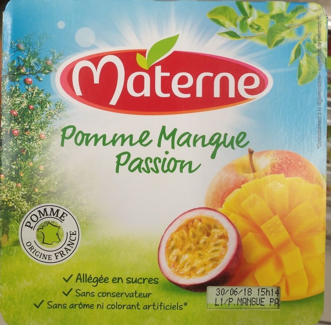 Materne Compotes pomme mangue passion packshot