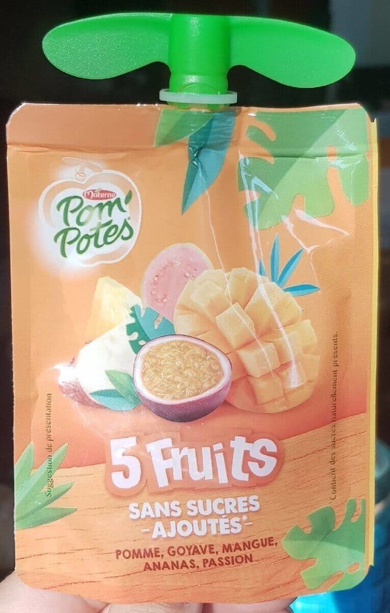 Materne Pom'potes 5 fruits Pomme Goyave Mangue Ananas Passion packshot