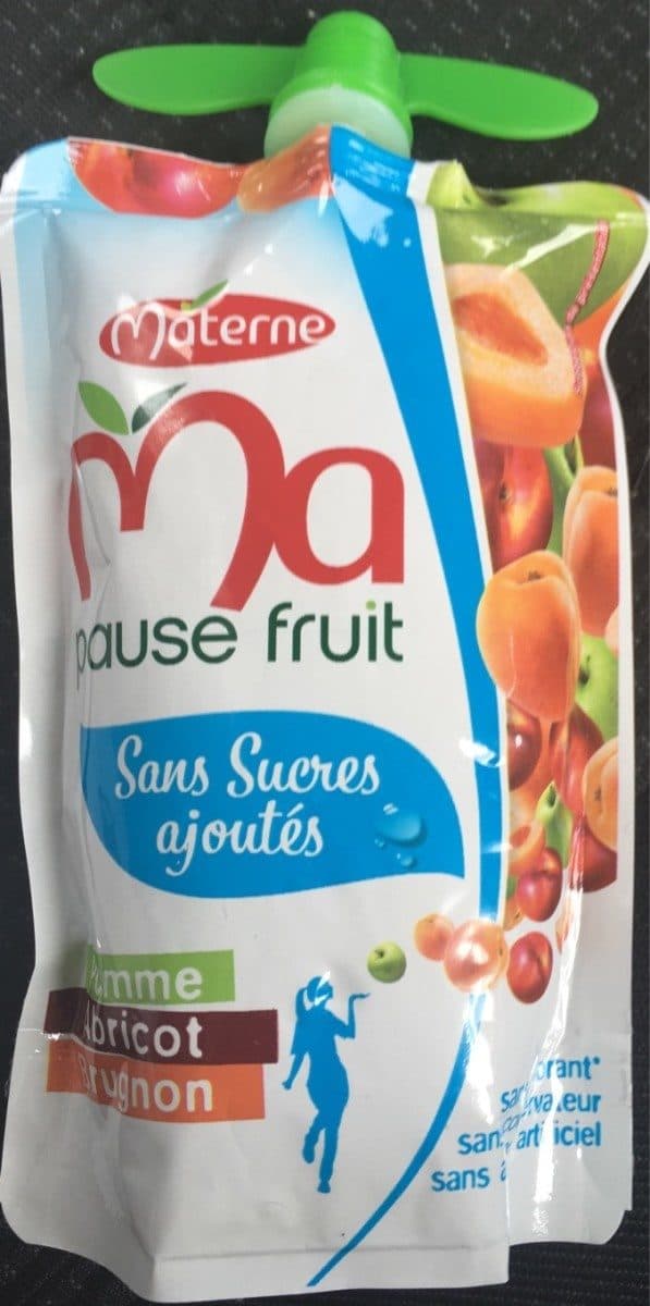 Materne Ma pause fruit sans sucres ajoutes pomme abricot brugnon packshot