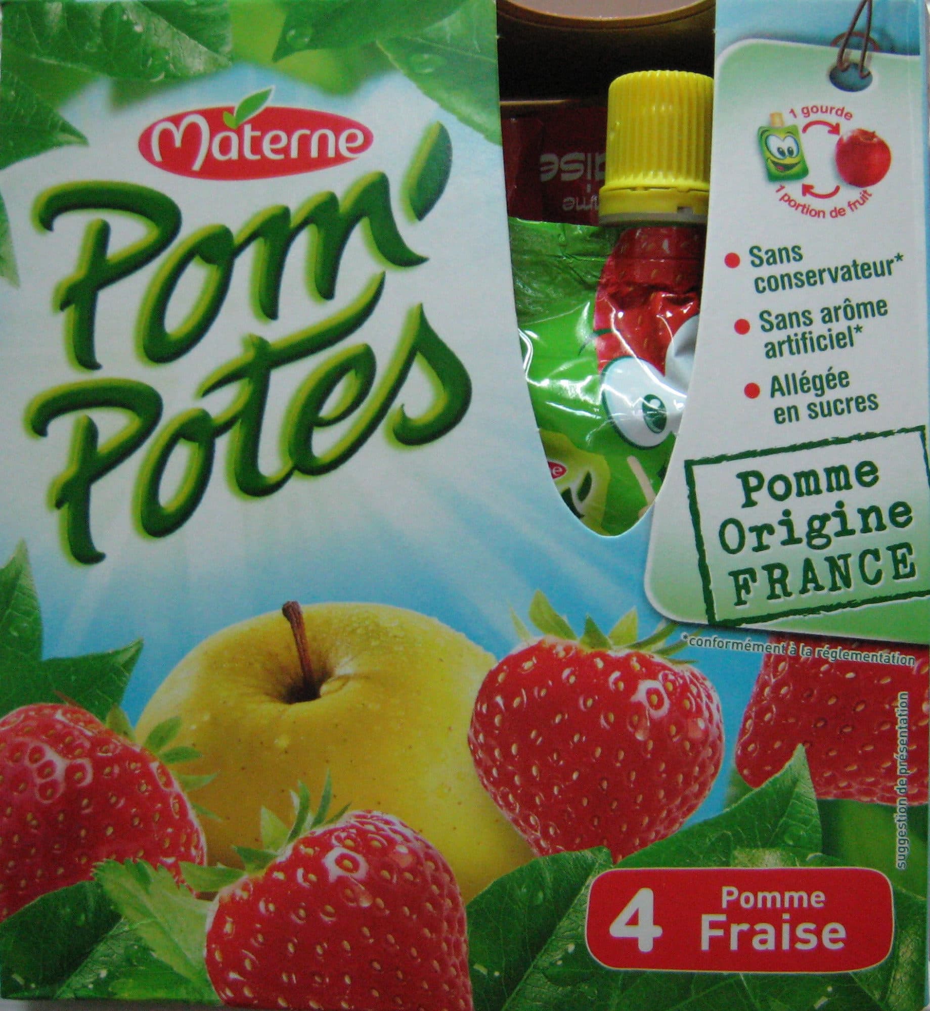 Materne Pom'Potes Pomme fraise packshot