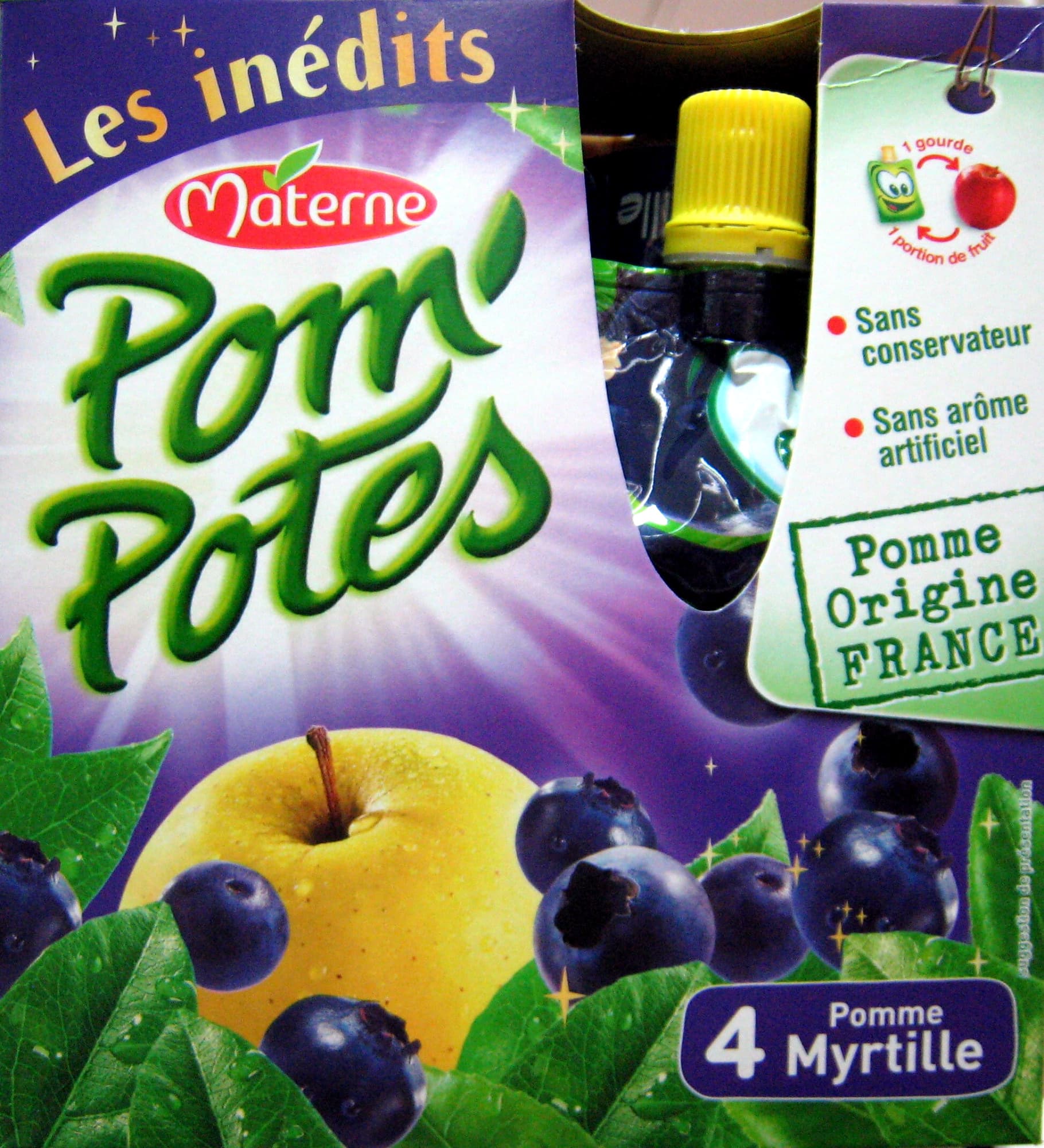 Materne Pom'Potes pomme myrtille Materne packshot