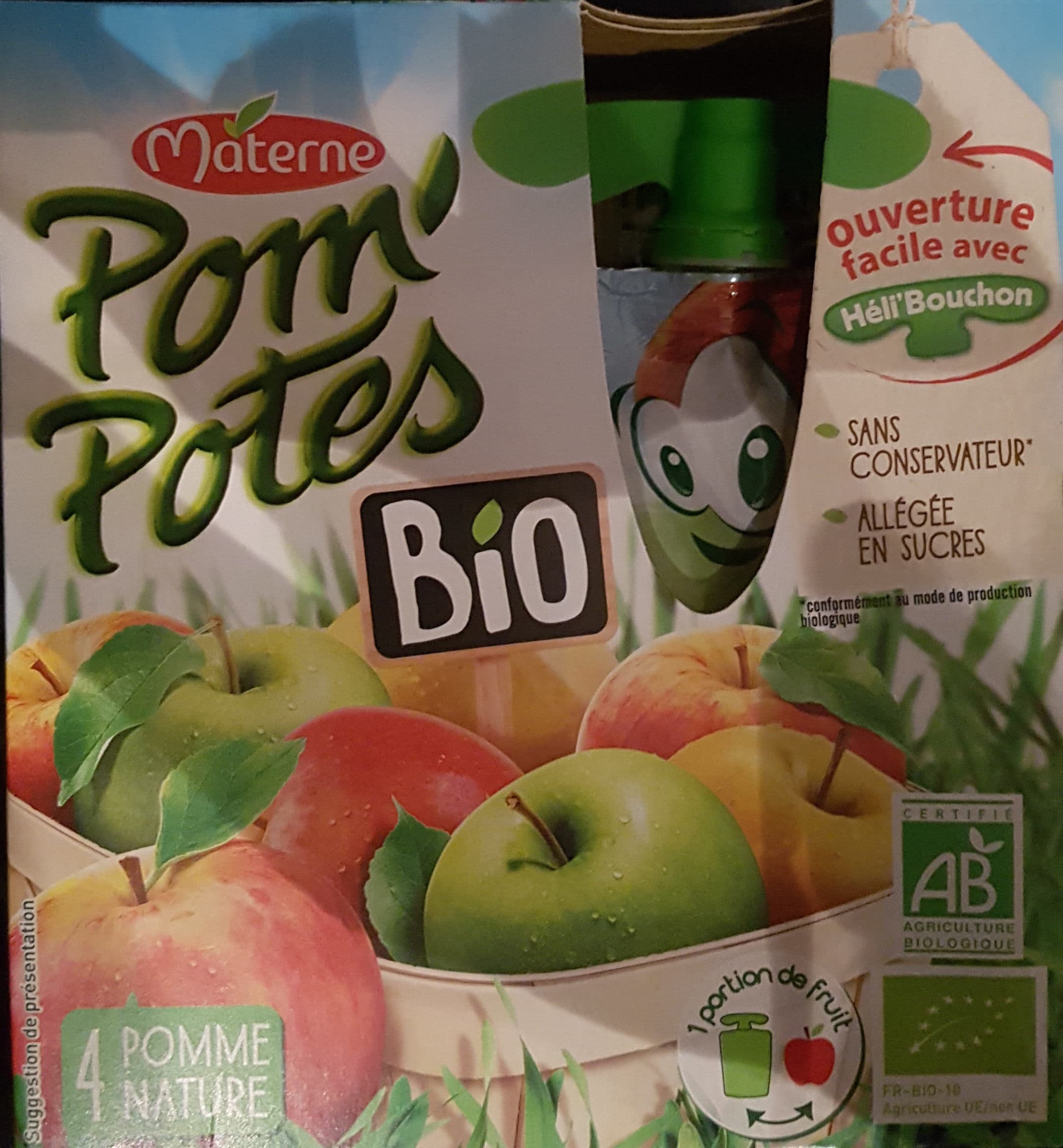 Materne Pom'Potes Pomme nature Bio packshot
