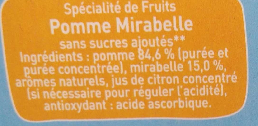materne POM'POTES Compotes Pomme Mirabelle de Lorraine 4x90g packshot