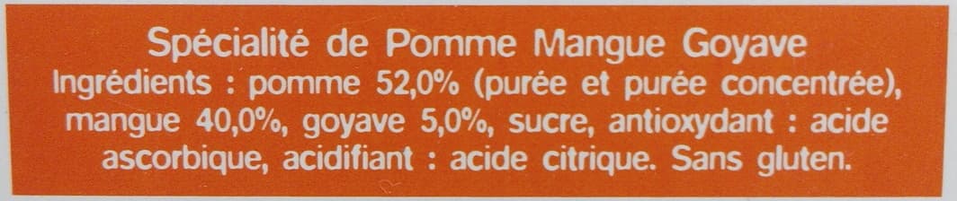 Materne Ma pause fruit Pomme Mangue Goyave packshot