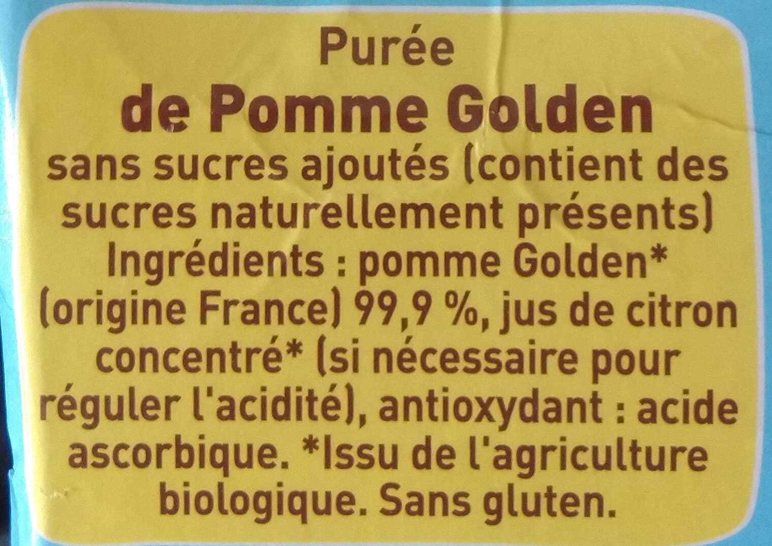 Bio+ POM'POTES Compotes Gourdes BIO Pomme Nature 4x90g packshot