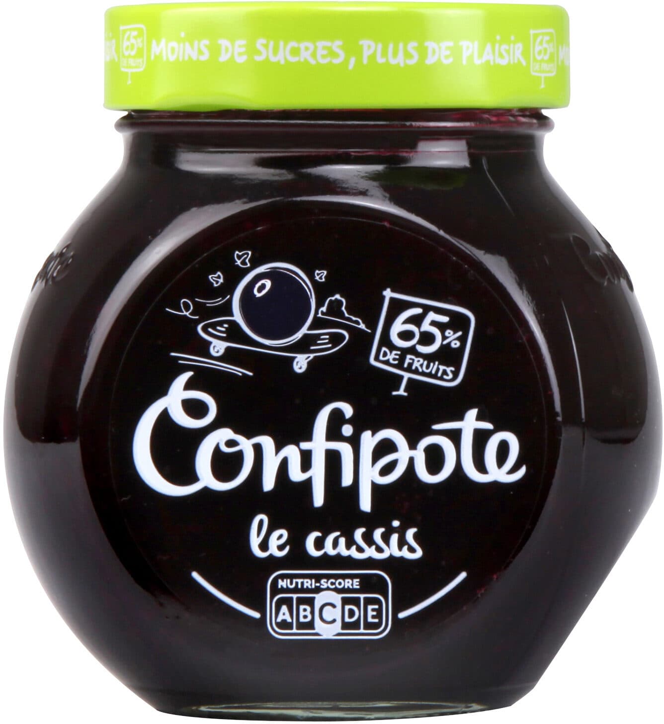 confipote CONFIPOTE Confiture allégée en sucres Pot Cassis 350g packshot