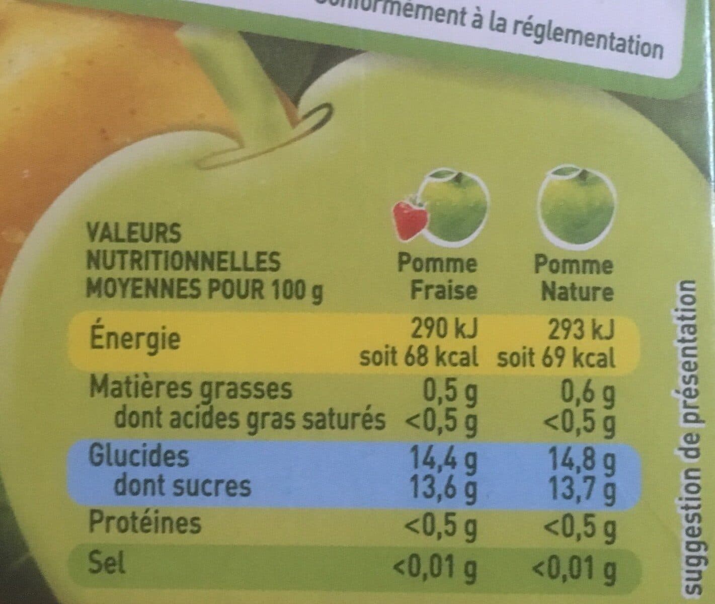 Classique POM'POTES Compotes Gourdes Pomme, Pomme Fraise 16x90g packshot