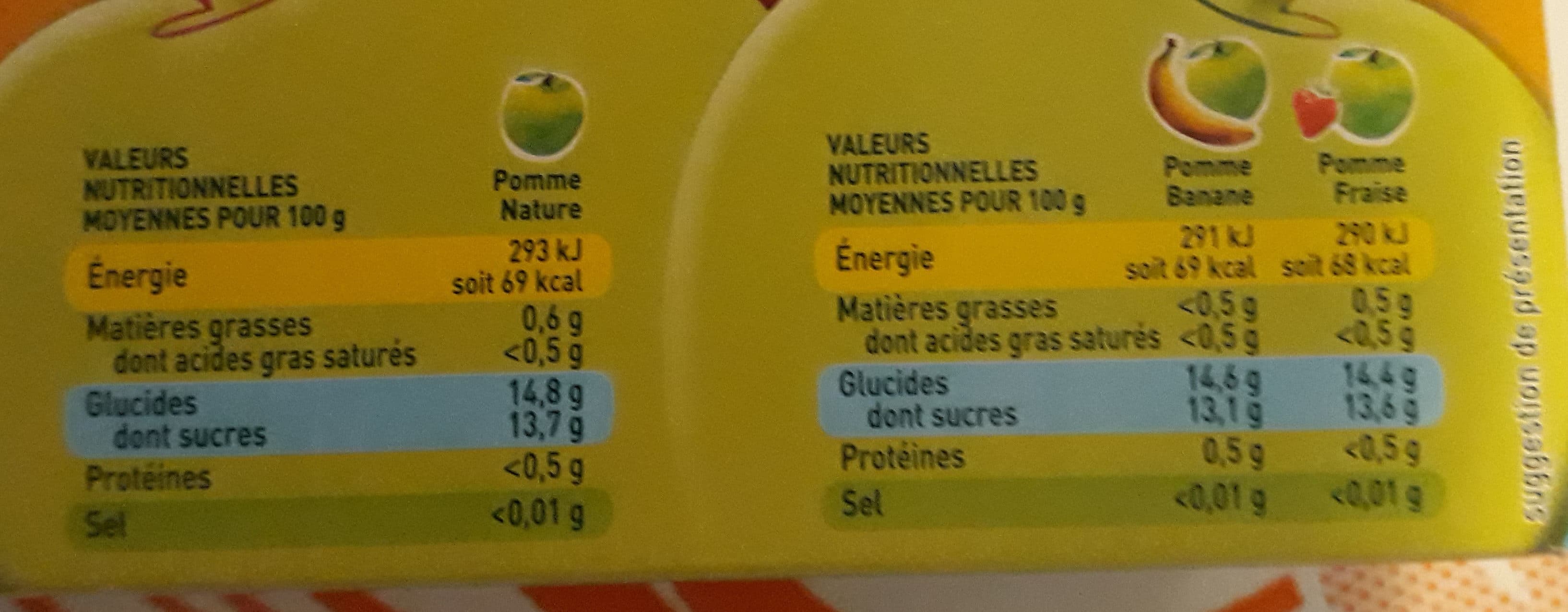 Classique POM'POTES Compotes Pomme, P. Ban, P. Frs 16x90g Format Familial packshot
