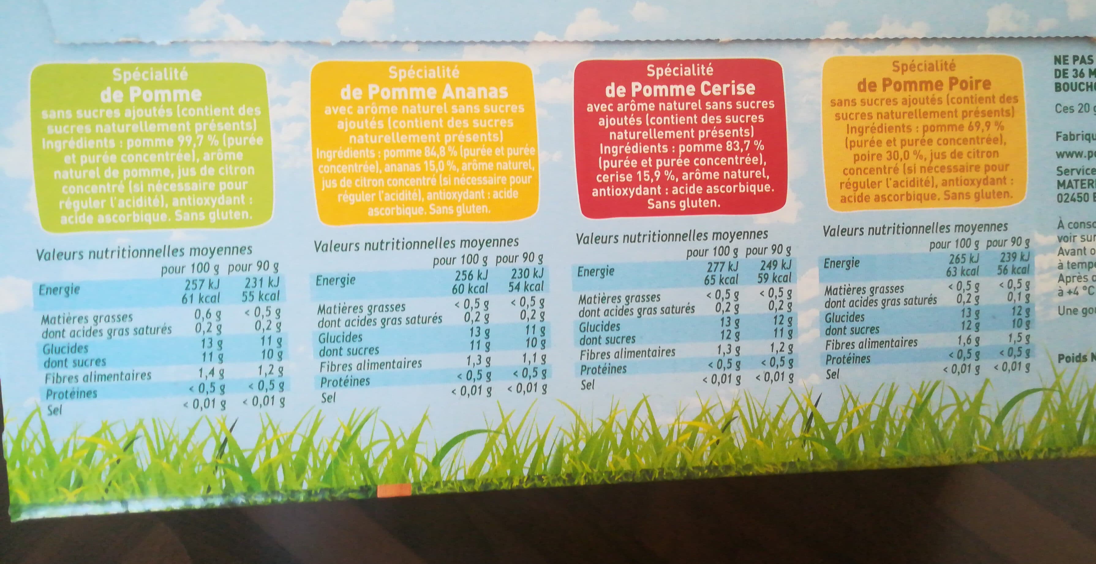 POM'POTES POM'POTES Compotes Gourdes Multivariétés Les Inédits 20x90g packshot