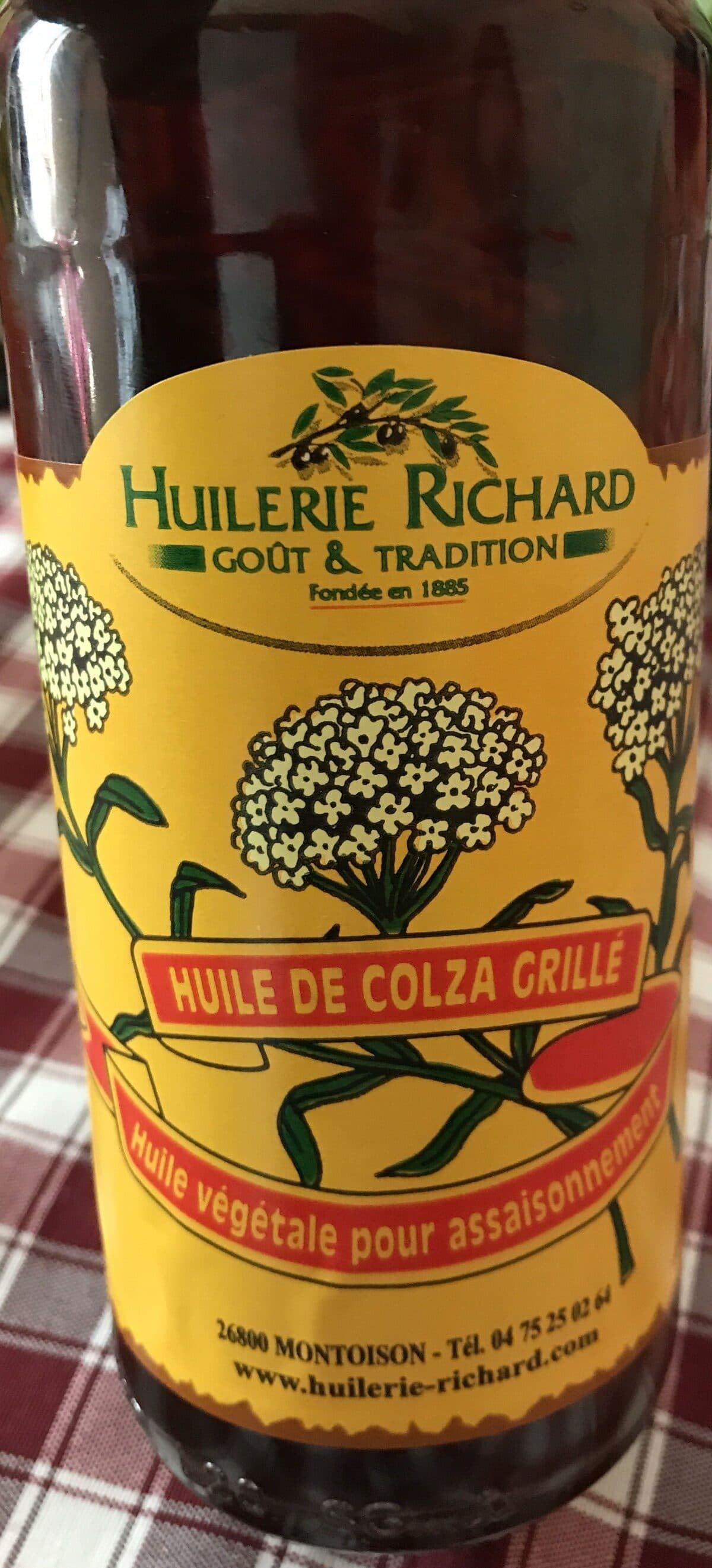 Huilerie Richard Huile de Colza grillé packshot