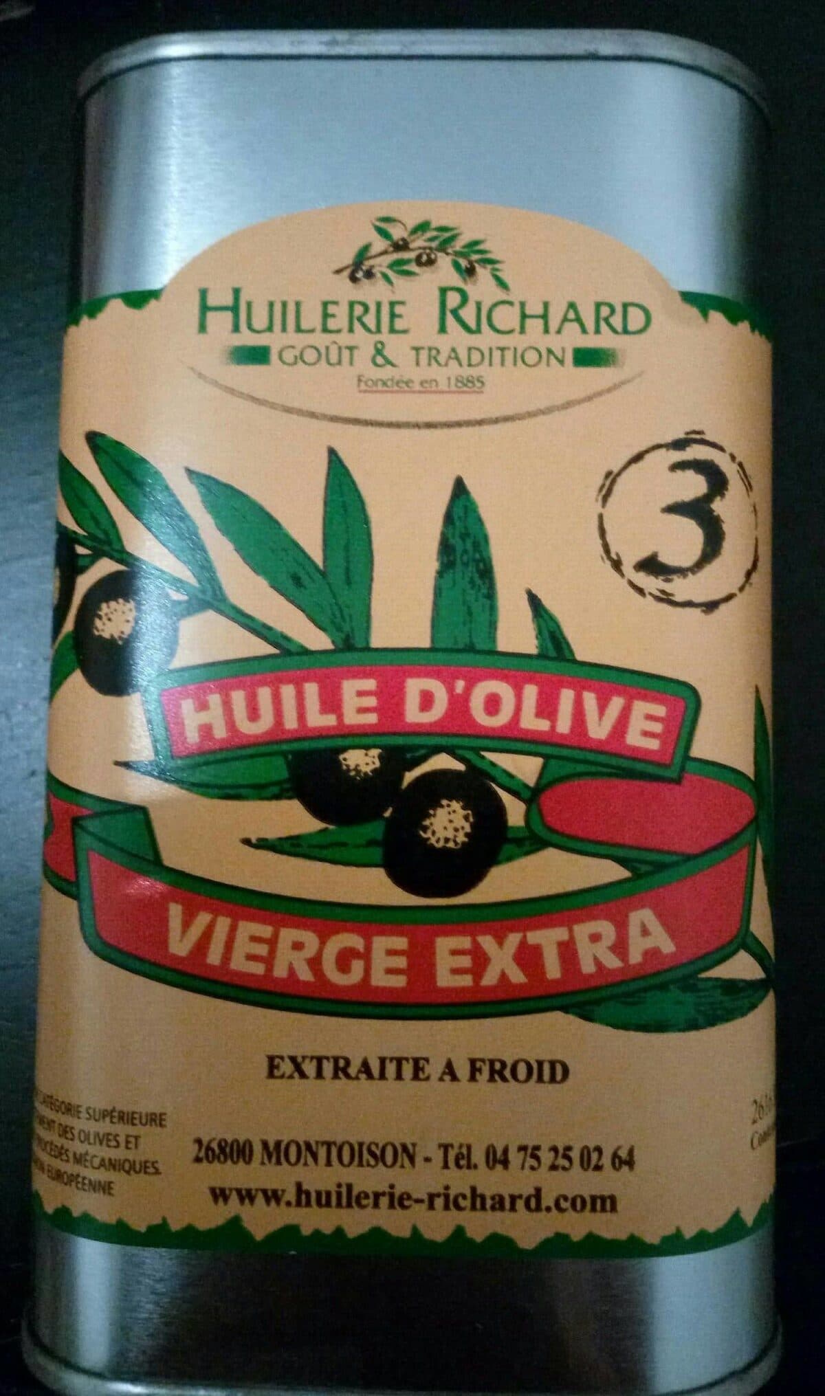Huilerie Richard Huile d'olive vierge extra packshot