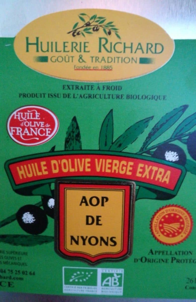 Huilerie Richard Huile d'olive vierge extra packshot
