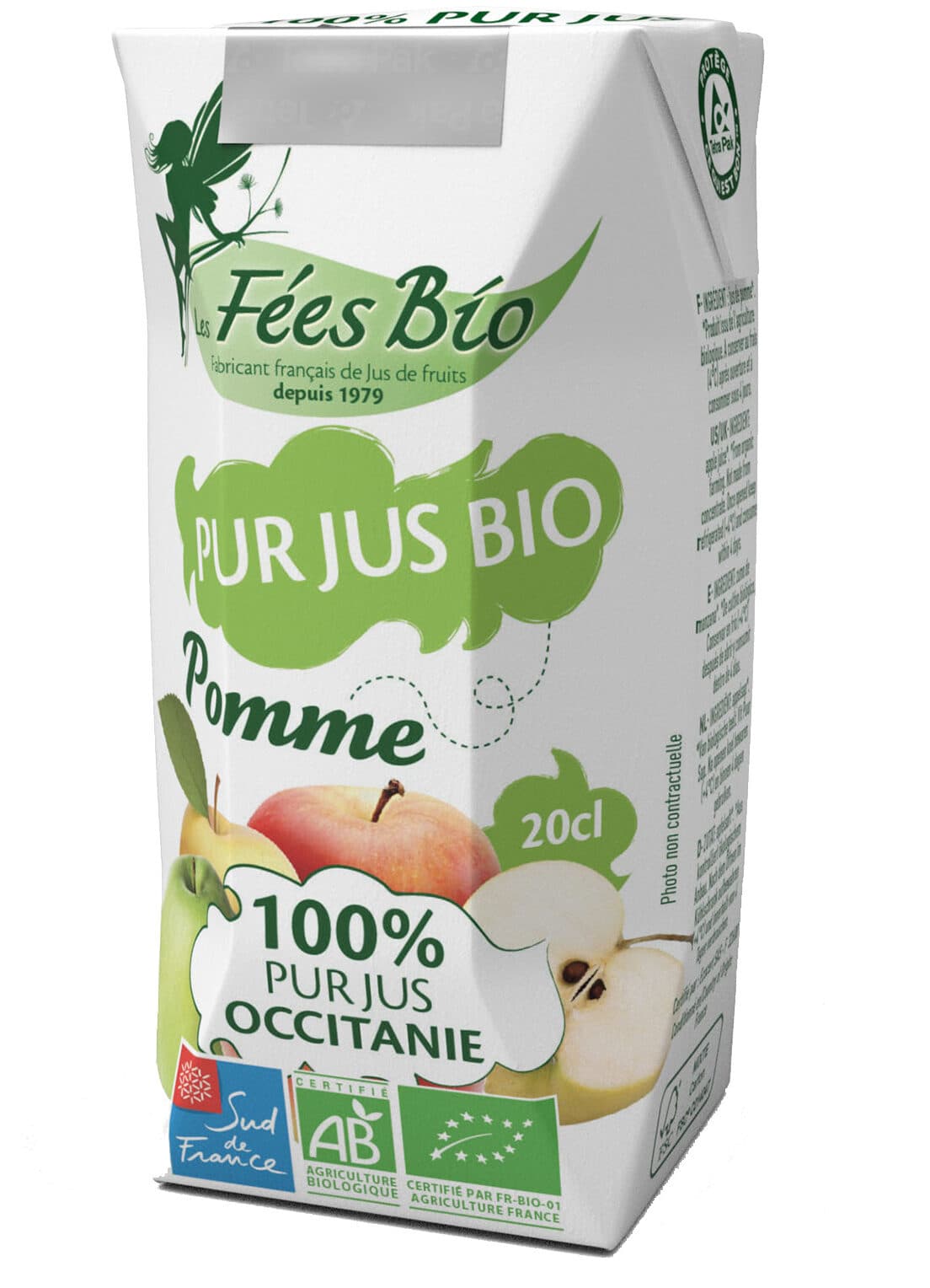 Les fées bio Jus de pomme packshot