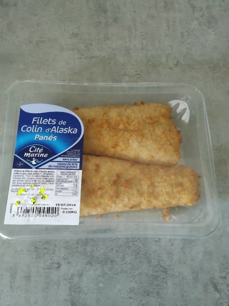 Open Food Facts Filets de colin d alaska panés packshot