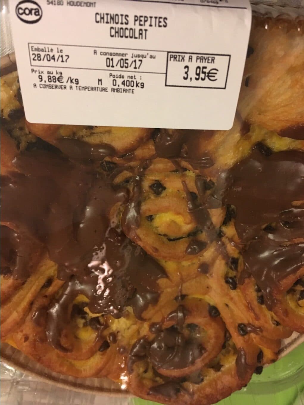 Cora Chinois pepites de chocolat packshot
