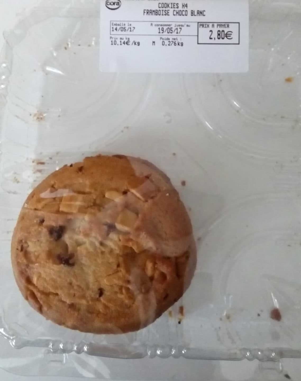 Cora Cookies x4 Framboise Choco blanc packshot