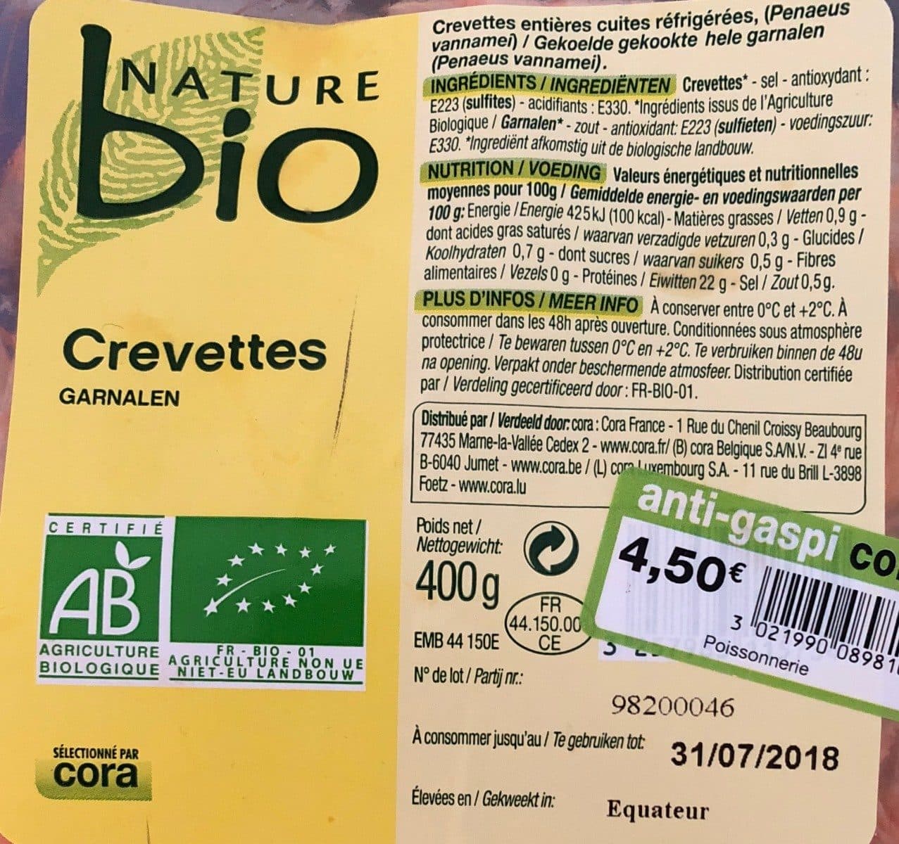 Cora Crevettes packshot